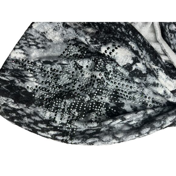 Desigual Baku Sweater Black & White Silver Assymetrical Zip Size Large - Picture 9 of 13